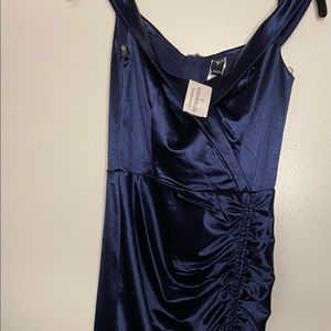 Blue Formal Midi Dress with Slit Windsor